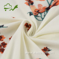 Flower smooth brushed single jersey polyester spandex fabric